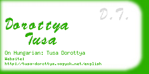 dorottya tusa business card